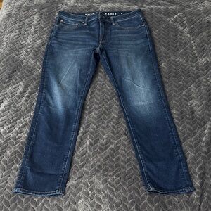 American Eagle Outfitters Airflex + Men's Dark Blue Straight Jeans 33/30